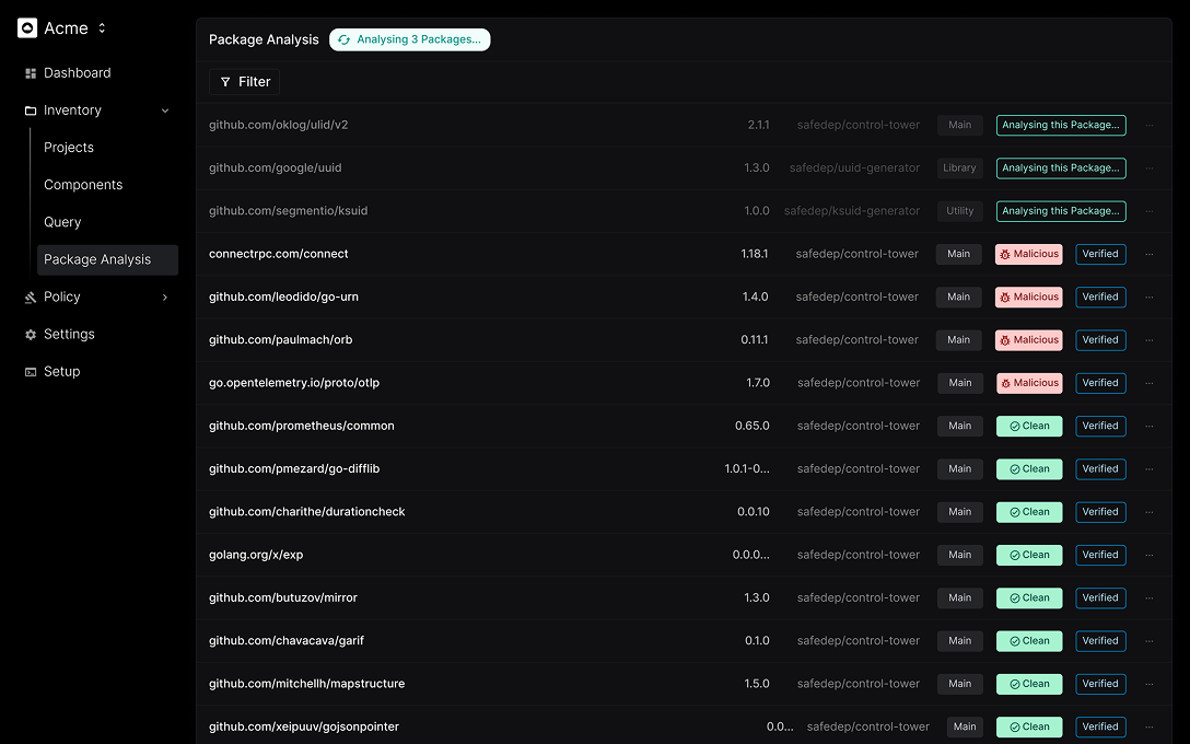 Threat detection interface