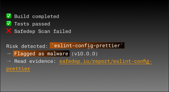 SafeDep VET CLI interface