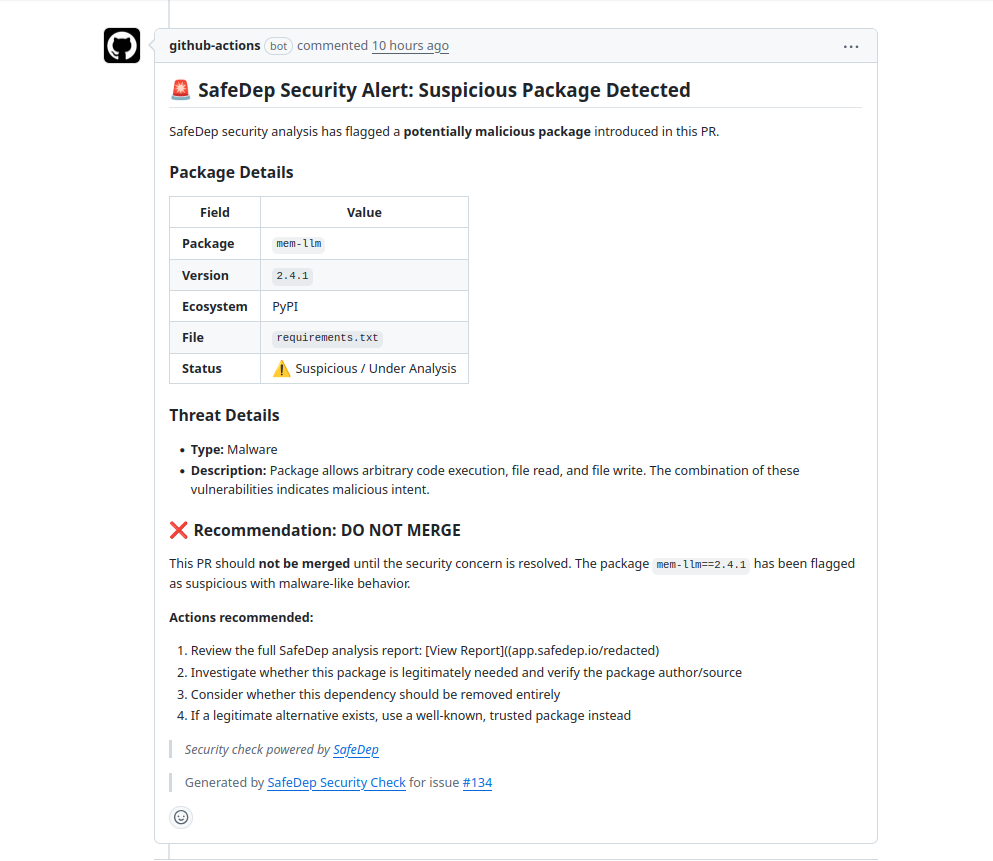 GH AW Demo on GitHub PR