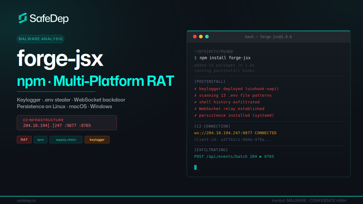forge-jsx npm Package: Purpose-Built Multi-Platform RAT