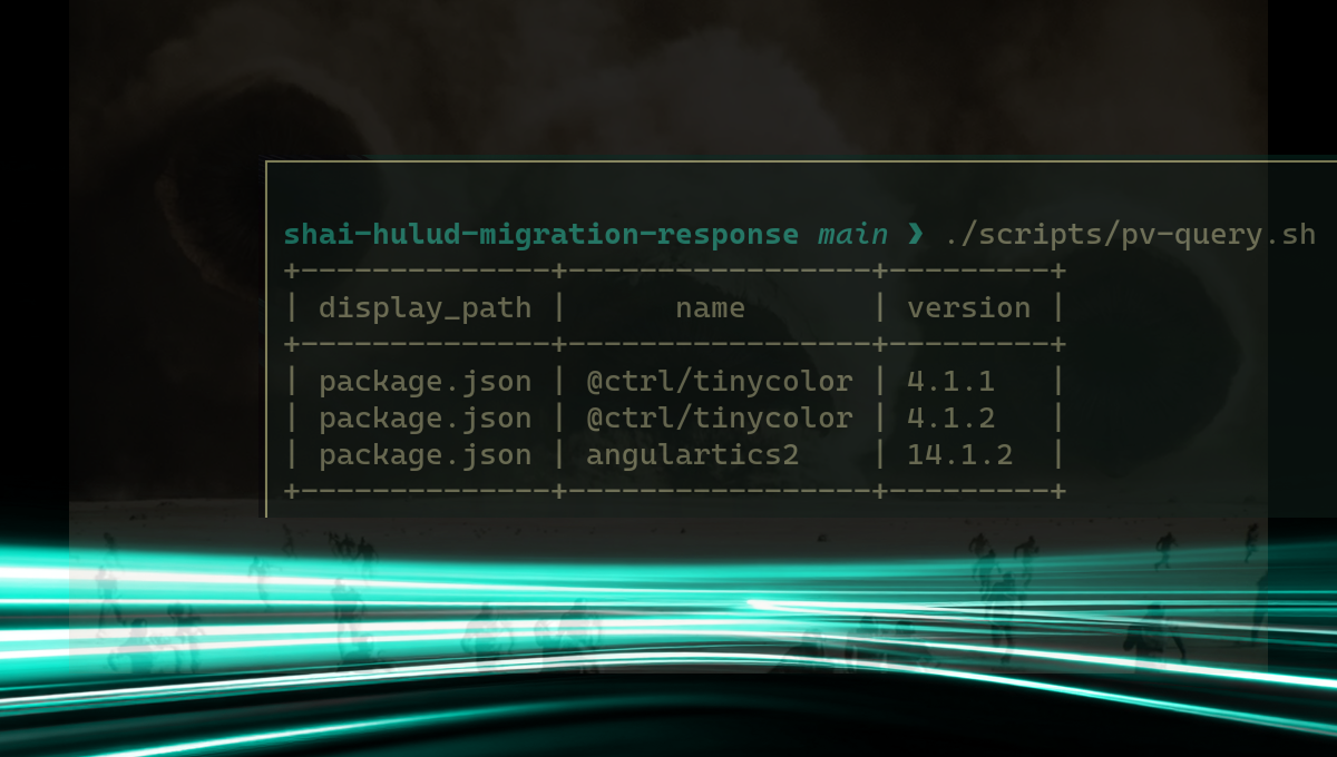 Shai-Hulud Supply Chain Attack Incident Response